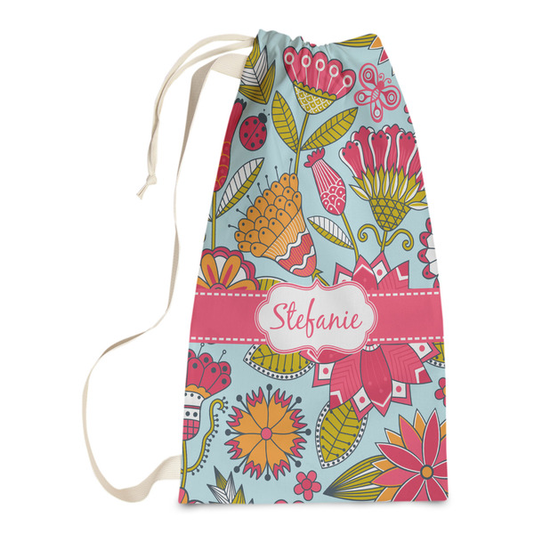 Custom Wild Flowers Laundry Bags - Small (Personalized)