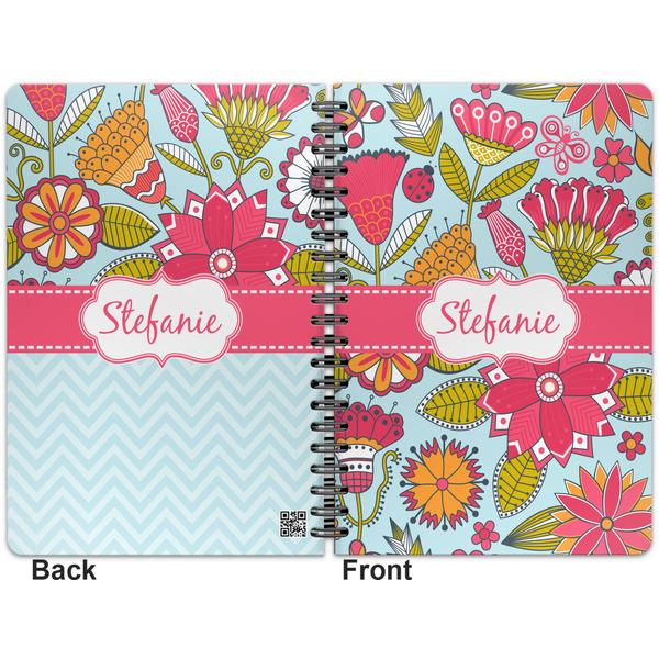 Wild Flowers Spiral Journal 7 x 10 - Apvl