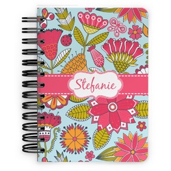 Wild Flowers Spiral Notebook - 5x7 w/ Name or Text