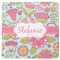 Wild Flowers Square Rubber Backed Coaster (Personalized)