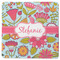 Wild Flowers Square Rubber Backed Coaster (Personalized)