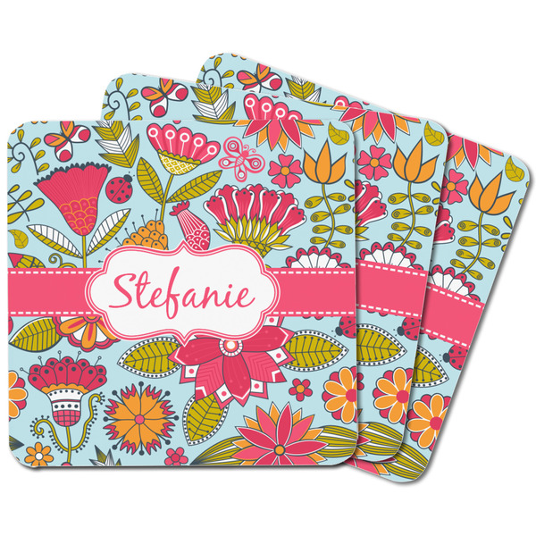 Wild Flowers Square Fridge Magnet - MAIN