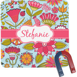 Wild Flowers Square Fridge Magnet (Personalized)