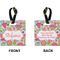 Wild Flowers Square Luggage Tag (Front + Back)