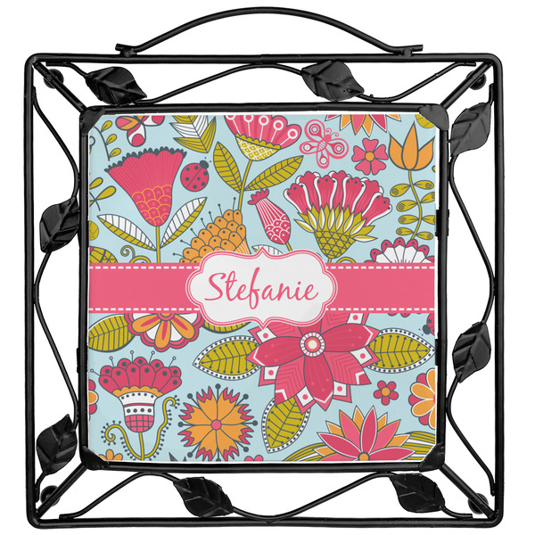 Custom Wild Flowers Square Trivet (Personalized)