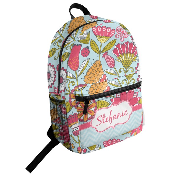 Custom Wild Flowers Student Backpack (Personalized)