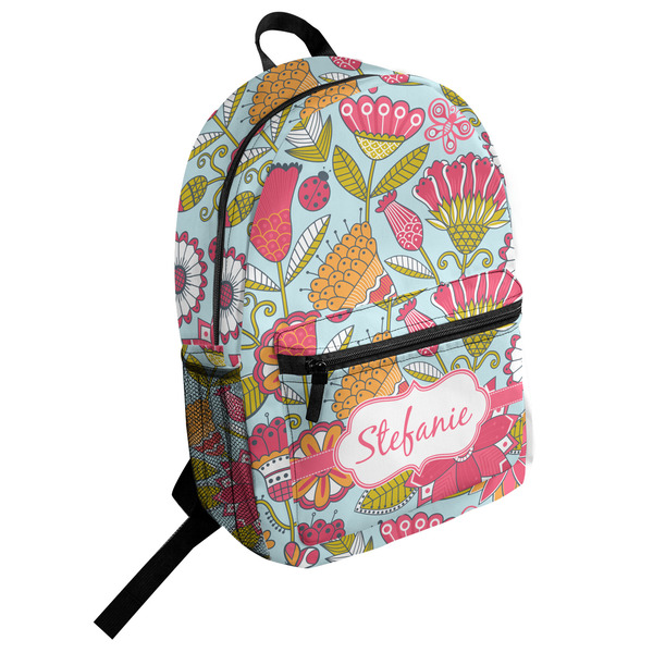 Custom Wild Flowers Student Backpack (Personalized)