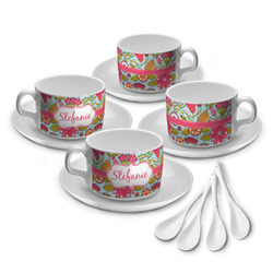 Wild Flowers Tea Cup - Set of 4 (Personalized)