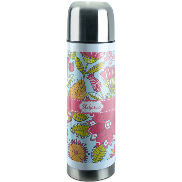 Custom Wild Flowers Stainless Steel Thermos (Personalized)