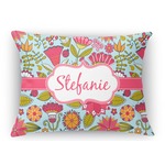 Wild Flowers Rectangular Throw Pillow Case (Personalized)