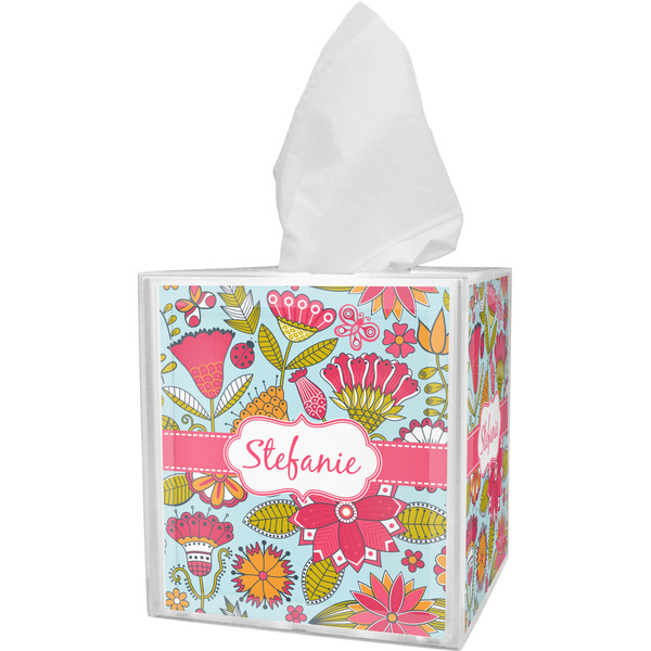 Custom Wild Flowers Tissue Box Cover (Personalized)