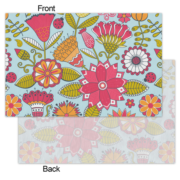 Wild Flowers Tissue Paper - Heavyweight - Small - Front & Back