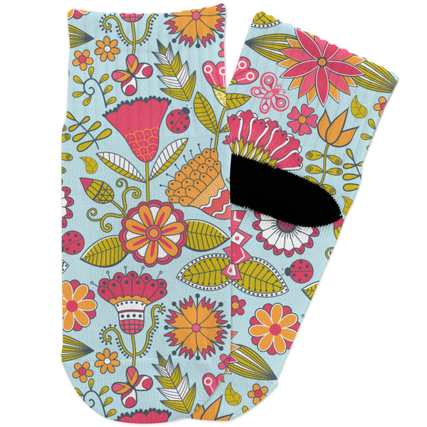 Custom Wild Flowers Toddler Ankle Socks