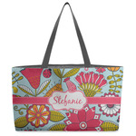 Wild Flowers Beach Totes Bag - w/ Black Handles (Personalized)