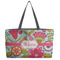 Wild Flowers Tote w/Black Handles - Front View