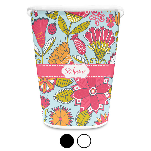 Wild Flowers Custom Waste Basket