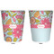 Wild Flowers Trash Can White - Front and Back - Apvl
