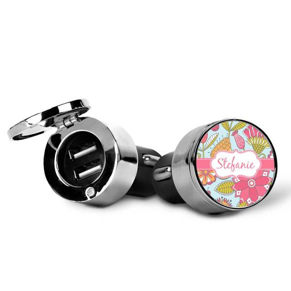 Wild Flowers USB Car Charger