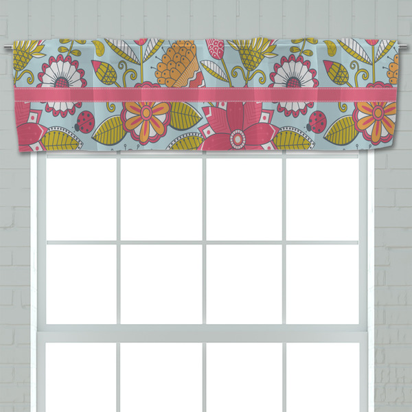 Wild Flowers Valance - Closeup on window