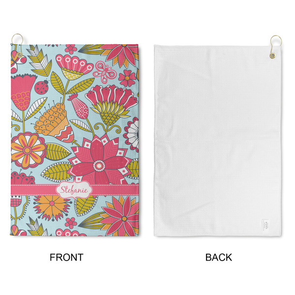 Wild Flowers Waffle Weave Golf Towel - Approval