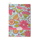 Wild Flowers Waffle Weave Golf Towel (Personalized)