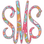 Wild Flowers Monogram Decal - Small (Personalized)