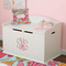 Wild Flowers Wall Monogram on Toy Chest