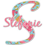 Wild Flowers Name & Initial Decal - Up to 18"x18" (Personalized)