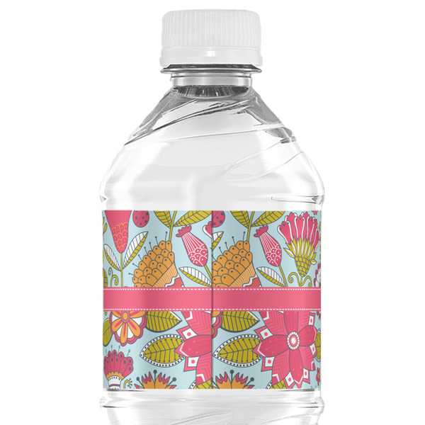 Wild Flowers Water Bottle Label - Back View
