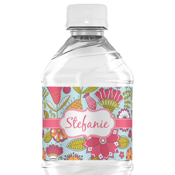 Custom Wild Flowers Water Bottle Labels - Custom Sized (Personalized)