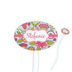 Wild Flowers Oval Plastic Stir Sticks (Personalized)