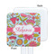 Wild Flowers White Plastic Stir Stick - Single Sided - Square - Approval