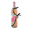 Wild Flowers Wine Bottle Apron - DETAIL WITH CLIP ON NECK
