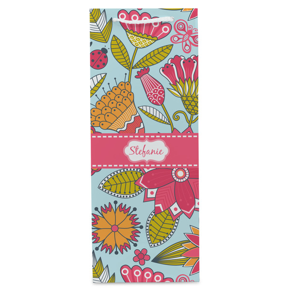 Wild Flowers Wine Gift Bag - Gloss - Front