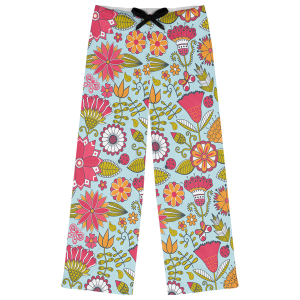Custom Wild Flowers Womens Pajama Pants - M