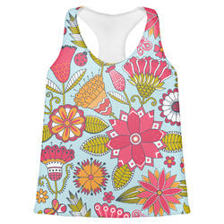 Wild Flowers Womens Racerback Tank Top - Small