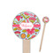 Wild Flowers 6" Round Wooden Food Picks - Single Sided (Personalized)