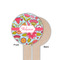 Wild Flowers Wooden 6" Food Pick - Round - Single Sided - Front & Back