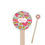 Wild Flowers Round Wooden Stir Sticks (Personalized)