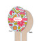 Wild Flowers Wooden Food Pick - Oval - Single Sided - Front & Back