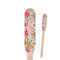 Wild Flowers Wooden Food Pick - Paddle - Closeup