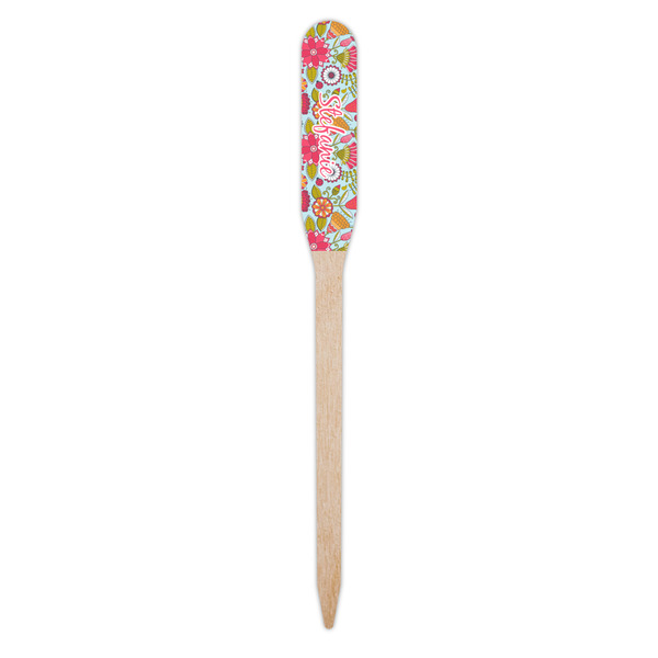 Wild Flowers Wooden Food Pick - Paddle - Single Pick