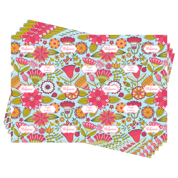 Wild Flowers Wrapping Paper - Front & Back - Sheets Approval