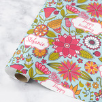 Wild Flowers Wrapping Paper Roll - Medium (Personalized)
