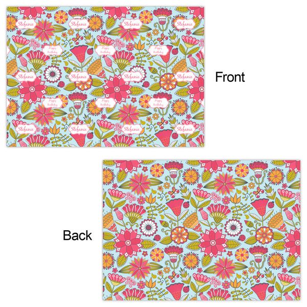 Wild Flowers Wrapping Paper Sheet - Double Sided - Front & Back