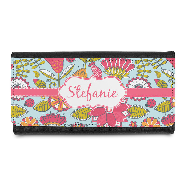 Custom Wild Flowers Leatherette Ladies Wallet (Personalized)