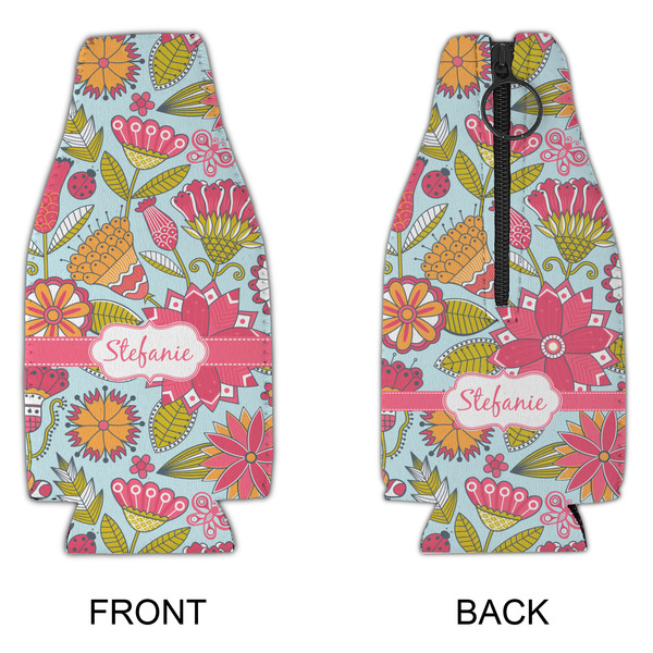 Wild Flowers Zipper Bottle Cooler - APPROVAL