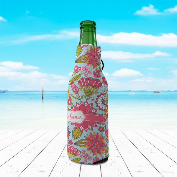 Wild Flowers Zipper Bottle Cooler - LIFESTYLE