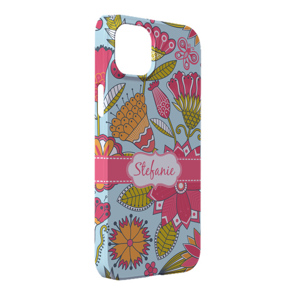 Custom Wild Flowers iPhone Case - Plastic - iPhone 14 Plus (Personalized)