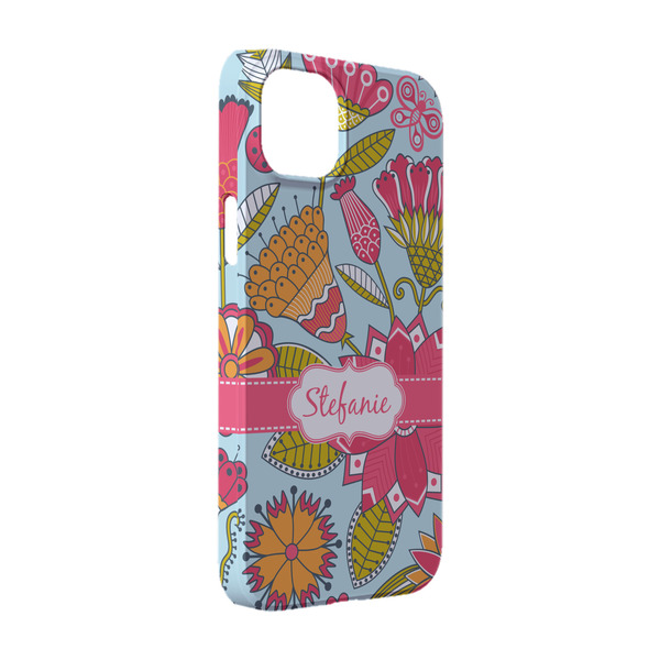 Custom Wild Flowers iPhone Case - Plastic - iPhone 14 Pro (Personalized)